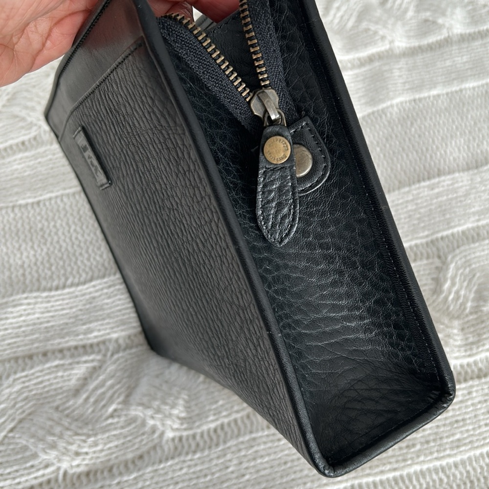 Burberrys Clutch Bag Leather Black vintage - Picture 8 of 16